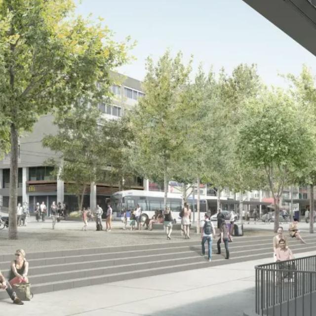 Une représentation de ce que pourrait être la place de la Gare à Lausanne. [lausanne.ch]