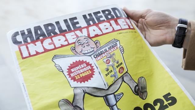 Numéro spécial dix ans après l'attentat de Charlie Hebdo. [KEYSTONE - TERESA SUAREZ]