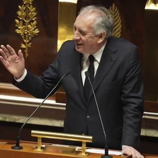 François Bayrou a prononcé son discours de politique générale le 14 janvier 2025. [Keystone - AP Photo/Thibault Camus]