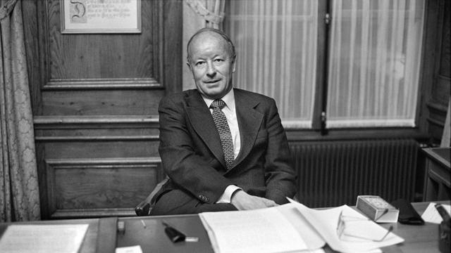 Werner Martignoni, conseiller national UDC de Berne et candidat au Conseil fédéral, photographié en novembre 1979 à Berne. [KEYSTONE - STR]