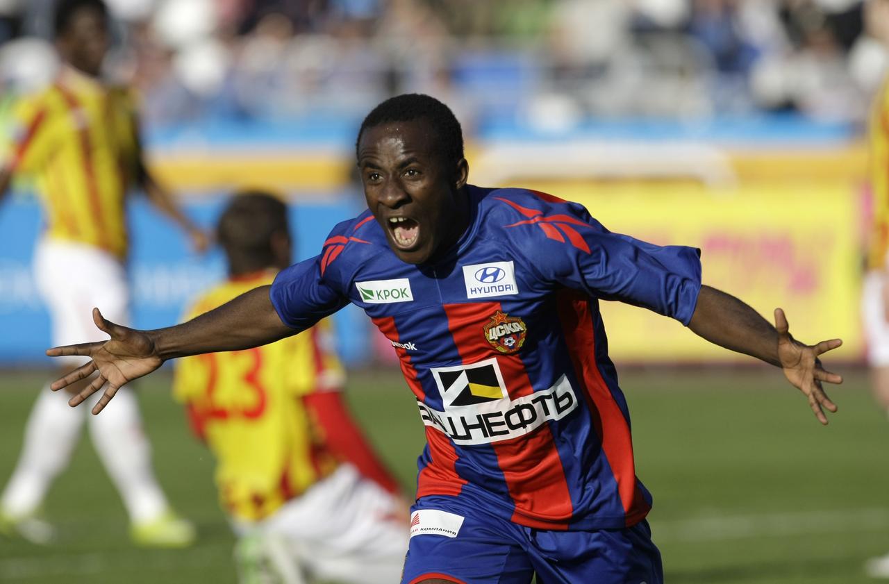 Seydou Doumbia, joueur du CSKA Moscou à l'époque, avait emmené les Lausannois à une folle soirée près de la Place Rouge après un match d'Europa League. [KEYSTONE - MISHA JAPARIDZE]