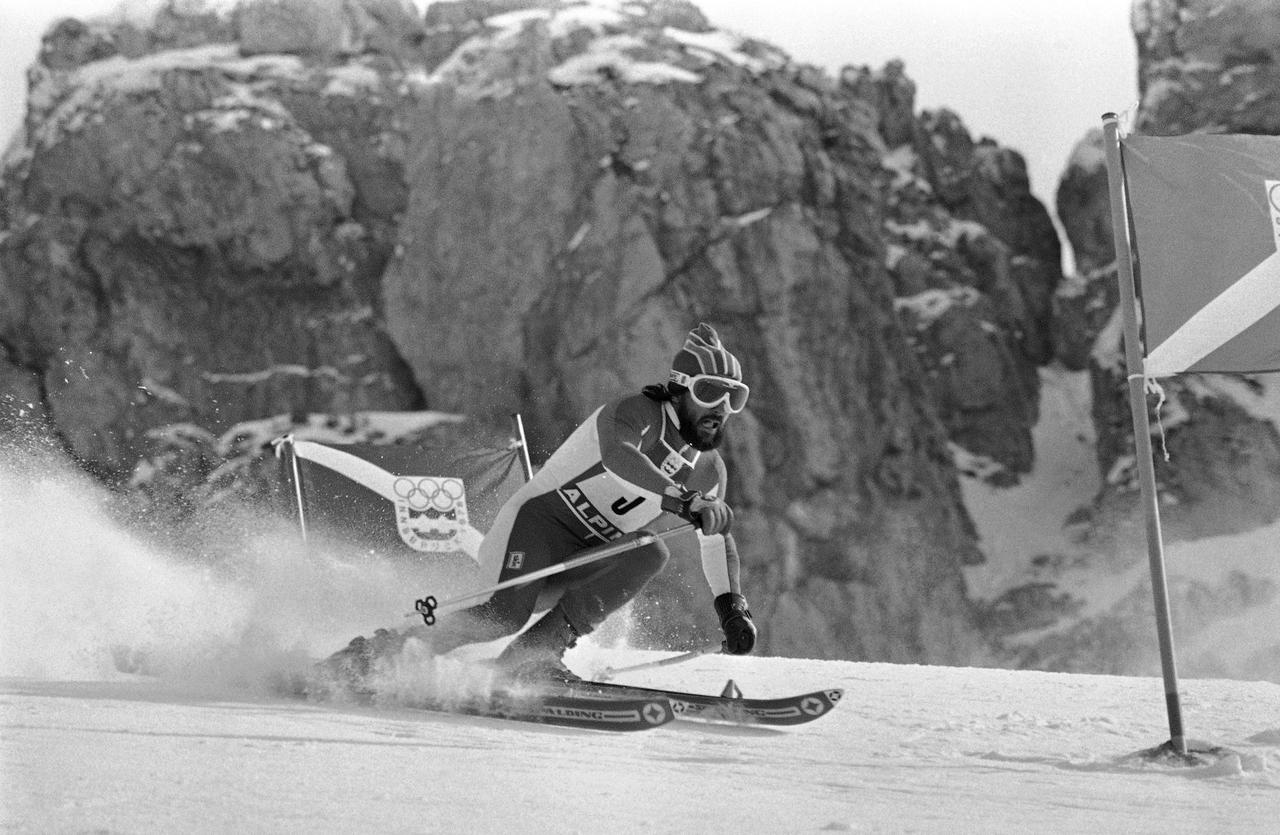 De la première génération ayant bénéficié des combinaisons d'Hans Hess, le Suisse Heini Hemmi a remporté l'or en géant lors des JO d'Innsbruck en 1964. [Dieter Endlicher - Keystone]