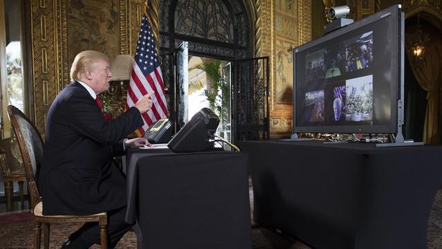 Une visioconférence de Donald Trump prévue au WEF (image d'illustration). [Keystone - AP Photo/Carolyn Kaster]