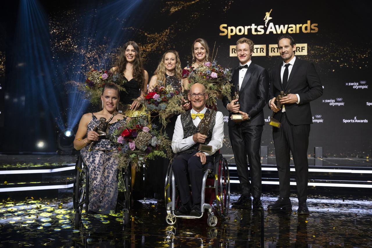 Les récompensés de cette nouvelle édition des Swiss Sports Awards. [KEYSTONE - ENNIO LEANZA]