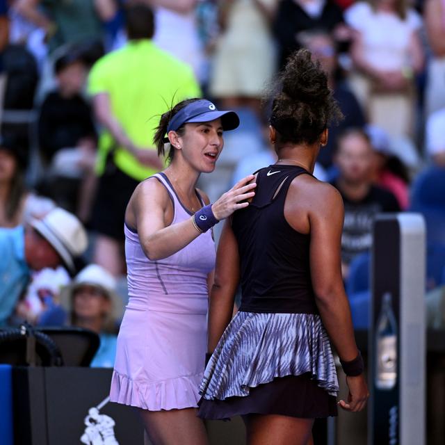 Les joueuses de tennis Belinda Bencic et Naomi Osaka. [Keystone/EPA - James Ross]