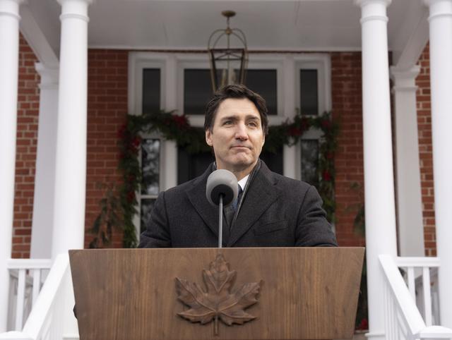 Le Premier ministre canadien Justin Trudeau a annoncé sa démission. [Keystone - Adrian Wyld/The Canadian Press via AP]