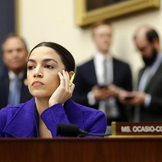 La politicienne démocrate Alexandria Ocasio-Cortez en 2019. [Keystone/AP Photo - Patrick Semansky]