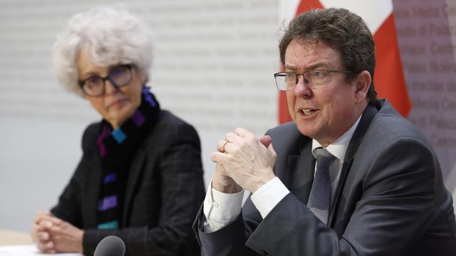 Le conseiller fédéral Albert Rösti estime que l'initiative sur la responsabilité environnementale "va trop loin". [Keystone - Peter Klaunzer]