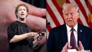 Le PDG du groupe Meta Mark Zuckerberg et le président américain élu Donald Trump. [reuters/keystone]