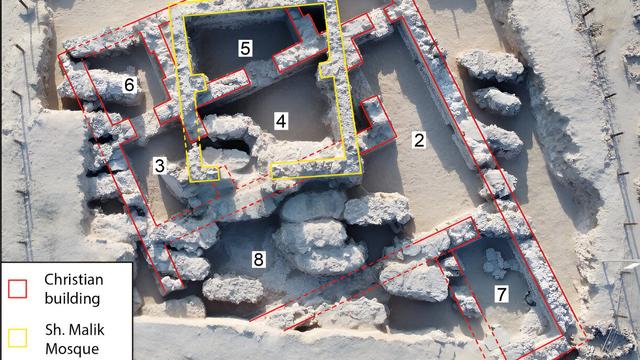 Des archéologues ont trouvés les restes d'un bâtiment chrétien préislamique sous une mosquée à Samahij (Bahreïn). [Université d'Exeter]