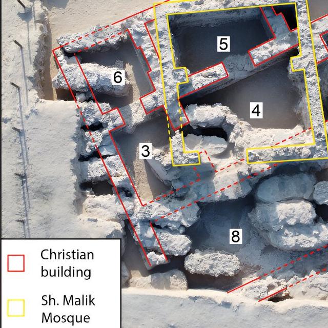 Des archéologues ont trouvés les restes d'un bâtiment chrétien préislamique sous une mosquée à Samahij (Bahreïn). [Université d'Exeter]