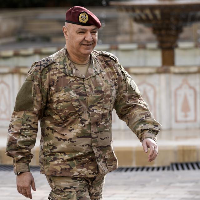 Le chef de l'armée Joseph Aoun élu président du Liban. [KEYSTONE - BILAL HUSSEIN]