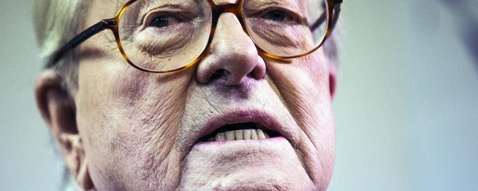 Au cours de sa vie, Jean-Marie Le Pen a été plusieurs fois condamné par la justice pour ses propos. [Keystone]