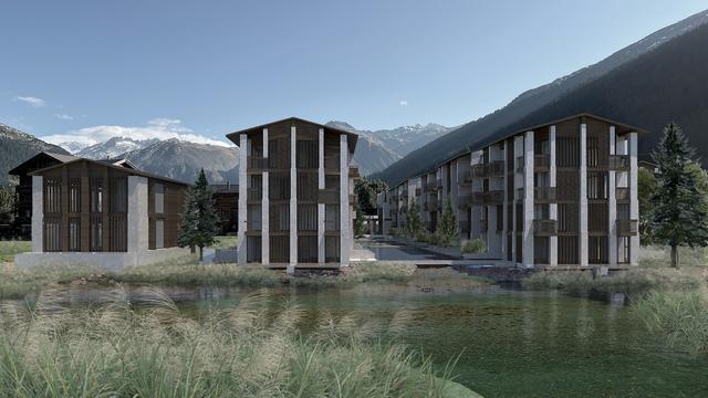 Une visualisation du projet du Resort Obergoms.