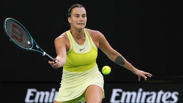 Aryna Sabalenka n'a pas traîné sur le court lors de son 1er tour. [AFP - ADRIAN DENNIS]