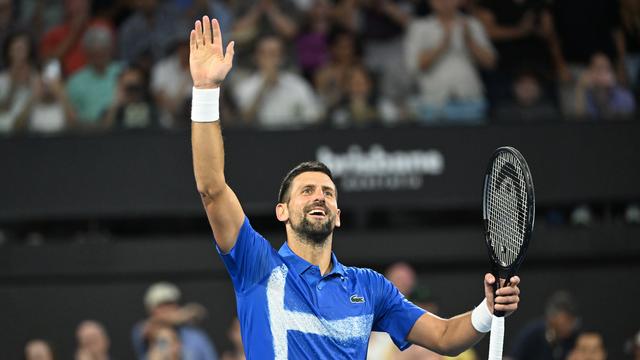 Djokovic est décidément un adversaire bien trop fort pour Monfils. [KEYSTONE - DARREN ENGLAND]