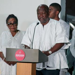 Le nouveau président ghanéen, John Dramani Mahama. [Keystone - EPA/Christian Thompson]