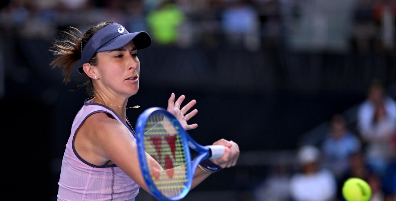 Bencic dans ses oeuvres. [Keystone - James Ross]