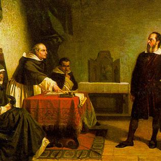 Galilée face au tribunal de l'inquisition (1857). [wikipédia]