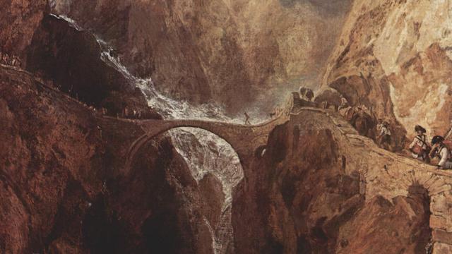 Le Pont du diable, au Gothard, peint par Joseph Mallord William Turner. [Wikimédia]