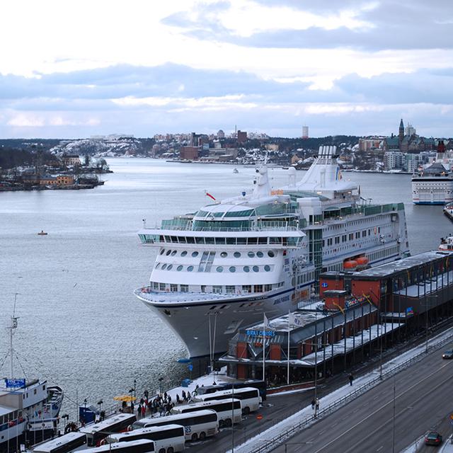 Le "Birka Paradise" dans le port de Stockholm. [erik janouch]