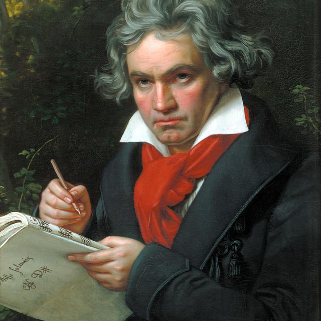 Ludwig van Beethoven travaillant à la Missa Solemnis, portrait de Joseph Karl Stieler, 1820. [wikipédia]