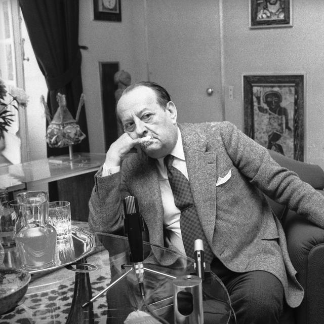 André Malraux à son domicile en 1976. [Jean-Régis Roustan]