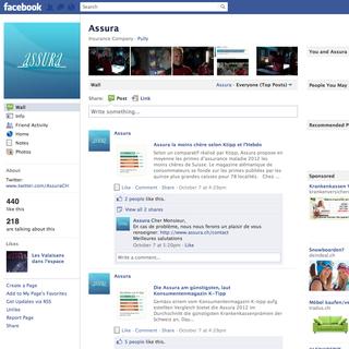 Assura lance une offre en trois langues sur Facebook, YouTube et Twitter. [Facebook d'Assura]