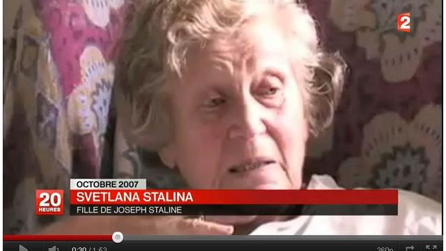 Svetlana Stalina. Capture d'écran du "20 Heures" de France 2 [France 2]