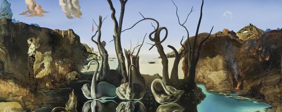 Salvador Dalí, "Cygnes réfléchis en éléphants", 1937. [ProLitteris/fondationbeyeler.ch]