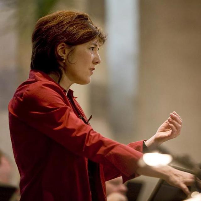 La soprano Brigitte Fournier à l'Abbatiale de Payerne le 5 septembre 2009, dans le cadre de la Schubertiade d'Espace 2. [Alexandre Chatton]