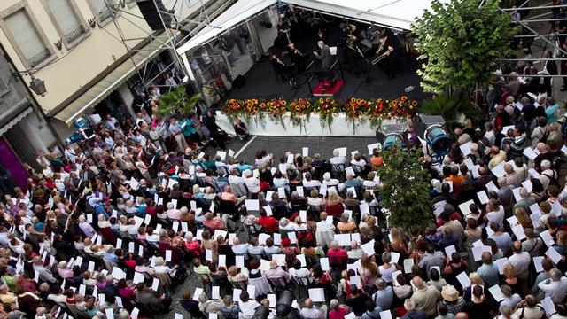 La 17e Schubertiade a attiré 12'000 festivaliers, dans 19  lieux de concerts, avec 190 prestations d'artistes, qui ont presque toutes affiché complet, et 30 heures d'émission en direct. [Jérôme Genet]