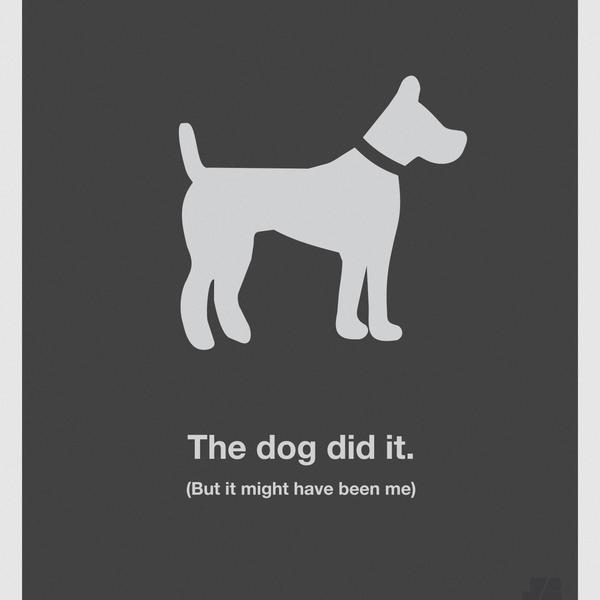 "C'est la faute du chien", l'un des posters de Justin Barber. [Justin Barber]