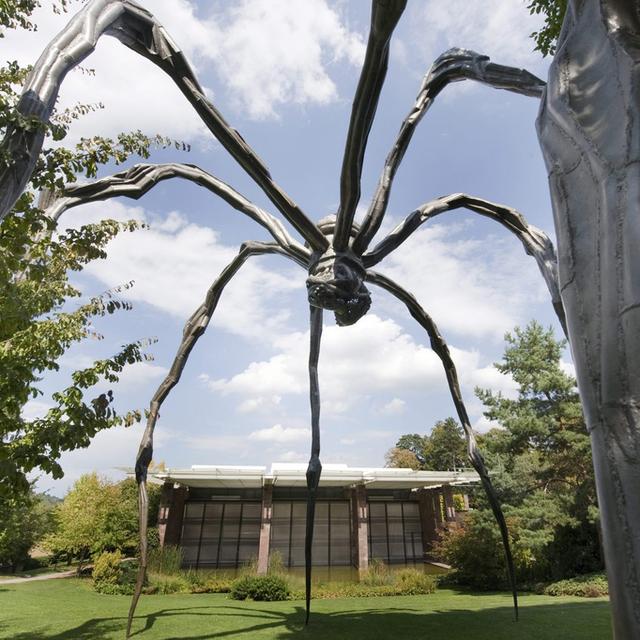 "Maman", oeuvre de l'artiste Louise Bourgeois, dans le parc de la Fondation Beyeler à Riehen (BL), le 2 septembre 2011. [Georgios Kafalas]