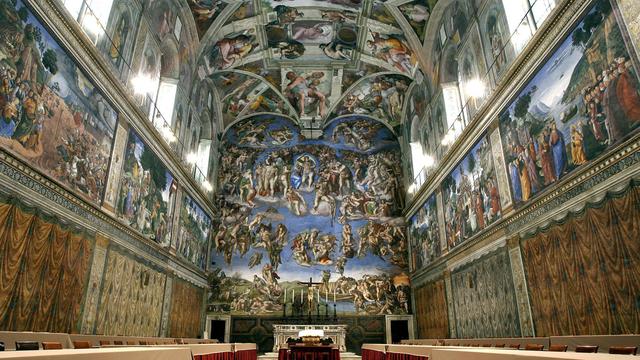 La chapelle sixtine avec la fresque de Michel-Ange, "Le jugement dernier". [AFP - Pierpaolo Cito]
