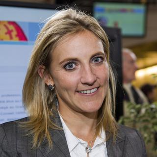 Céline Amaudruz, présidente de l'UDC Genève. [Salvatore Di Nolfi]