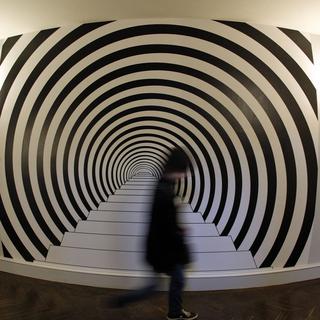 "Down The Rabbit Hole" de Rasch visibel au sein de l'exposition "Trompe-l'oeil" à Paris. [François Guillot]