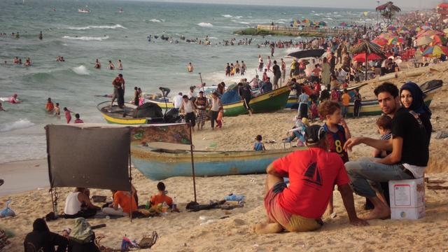 La plage de Gaza. [Marion Guénard]