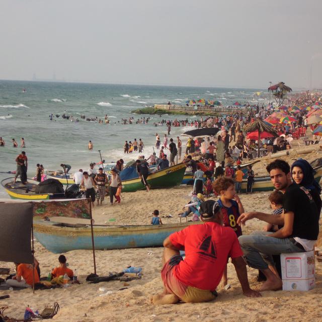La plage de Gaza. [Marion Guénard]