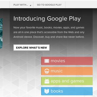 Google Play, le nouveau magasin de Google. [Google]