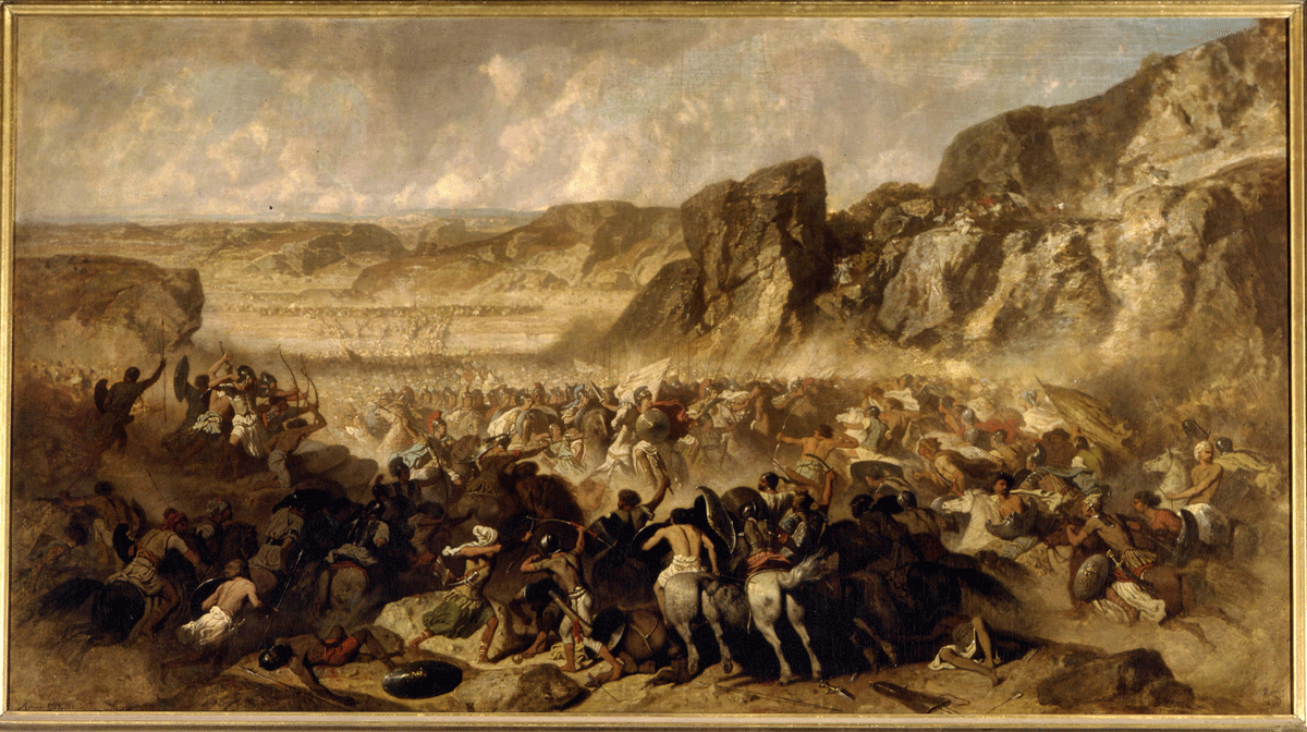 Episode de la retraite des Dix-Mille, 401-400 avant J.C. (Anastase de Xénophon), par Adrien Guignet (1816-1854). [Roger-Viollet/AFP]