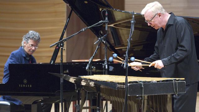 Chick Corea au piano et Gary Burton au vibraphone. [RIA Novosti/AFP - Vitaliy Belousov]