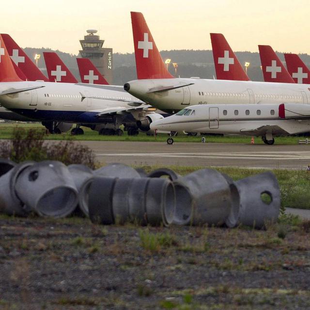 Le 2 octobre 2001, les avions de Swissair restent au sol. [Steffen Schmidt]