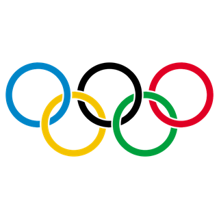 Les anneaux olympiques, symbole des jeux du même nom. [Domaine public]