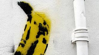 Graffiti de la banane de Andy Warhol. [flickr.com - biphop]