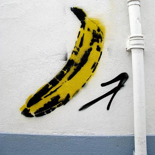 Graffiti de la banane de Andy Warhol. [flickr.com - biphop]