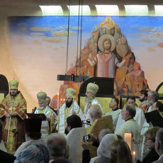 Évêques à la fin de la Liturgie du 17 mai 2012 à Chambésy. [orthodoxie.ch]