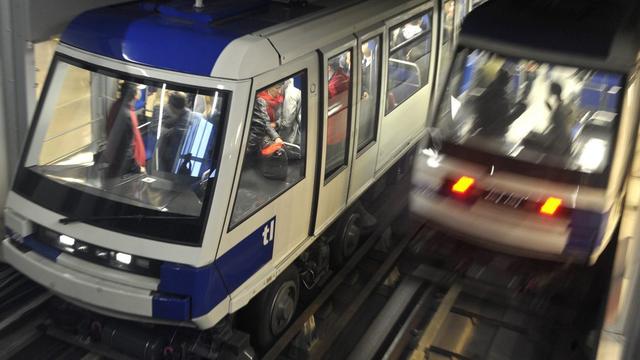 M2 à Lausanne, premier métro automatique de Suisse. [Laurent Gillieron]