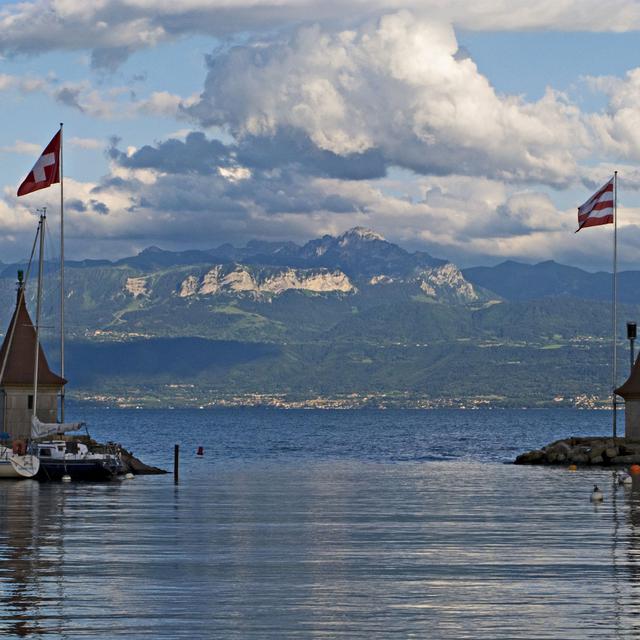 Le port de Morges est au coeur du roman de Jean Billeter, "Un cantique suisse". [Photononstop / AFP - Denis Debadier]