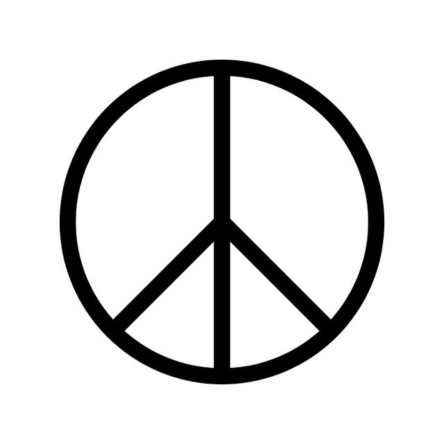Le logo Peace and love.